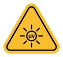 UV light do not look sign color filled icon