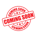 Vector red stamp coming soon icon
