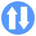 Vertical Transfer Arrows Color Filled icon