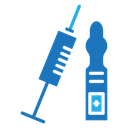 Vial medical sign icon