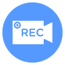 Video Camera Rec Color Filled icon