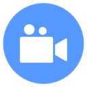 Video Camera Reel Color Filled icon