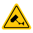 Video surveillance sign icon