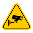 Video surveillance sign icon