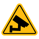 Video surveillance sign icon
