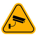 Video surveillance sign icon