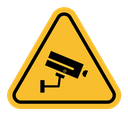 Video surveillance sign icon