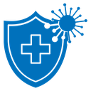 Virus protection shield icon