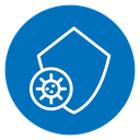 Virus protection shield icon