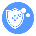 Virus protection shield Color Filled icon