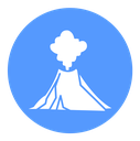 Volcano eruption icon