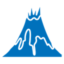 Volcano eruption icon