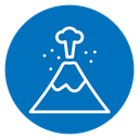 Volcano eruption icon