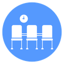 Waiting Room Clock Color Filled icon