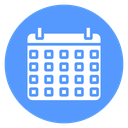 Wall Calendar Grid Color Filled icon