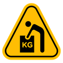 Warning heavy object sign icon