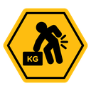 Warning heavy object sign icon