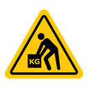 Warning heavy object sign icon