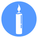 Wax Drip Candle Color Filled icon