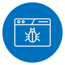 Website Bug Color Filled icon