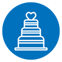 Wedding cake icon