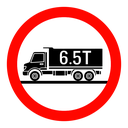 Weight limit traffic sign icon