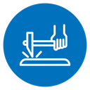 Welding chipping hammer icon