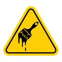 Wet paint sign icon