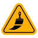 Wet paint sign icon