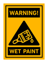 Wet paint sign icon