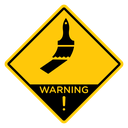 Wet Paint Warning Sign icon