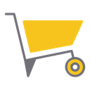 Wheelbarrow cart icon