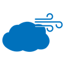 Wind clouds icon