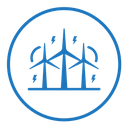 Wind power plant icon