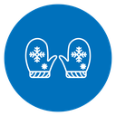 Winter Mittens Color Filled icon