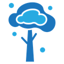 Winter tree Color Filled icon