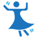 Woman dancing Color Filled icon