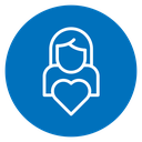 Woman in love icon