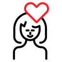 Woman Love Heart icon