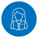 Woman Portrait Color Filled icon