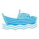 Wooden boat icon