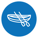 Wooden boat icon