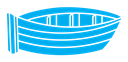 Wooden boat icon