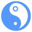 Yin Yang Circle Color Filled icon