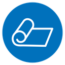 Yoga Mat Roll Color Filled icon