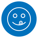 Yummy smile emoji icon