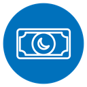 Zakat with money gift icon