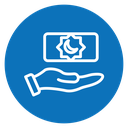 Zakat with money gift icon