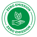 Zero carbon emission set icon
