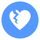 Zigzag Broken Heart Color Filled icon